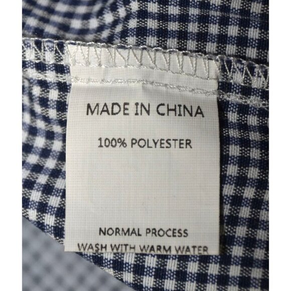 Simplee Plus Prairie Dress Womens 1XL Blue Gingham Plaid Tiered Cottage Buttons - Picture 7 of 8